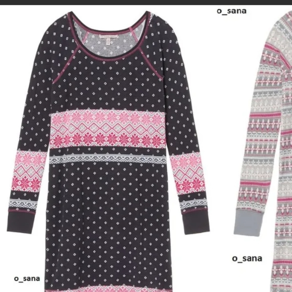 Victoria's Secret Sleepshirt Thermal Pajama S